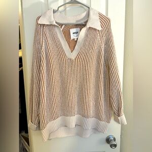 AERIE Sugar Rush Chenille Sweater Size XS Cream/Beige